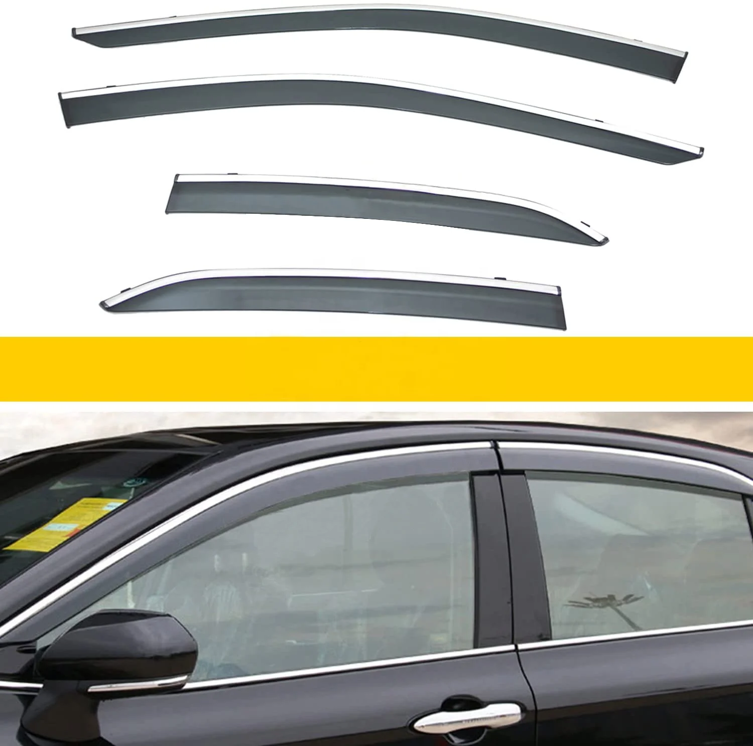 Car window visor FOR VW PASSAT B6 B7 B8 B9 wind deflectors weather shields rain guards side door vent visor car accessories