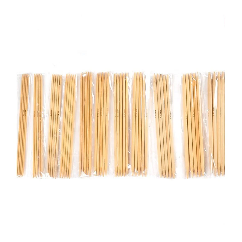 4 Pcs Handmade Creative DIY Tools Knitting Needles Set for Small Wool and Acrylic Projects Double Pointed Bamboo Sweater Needle