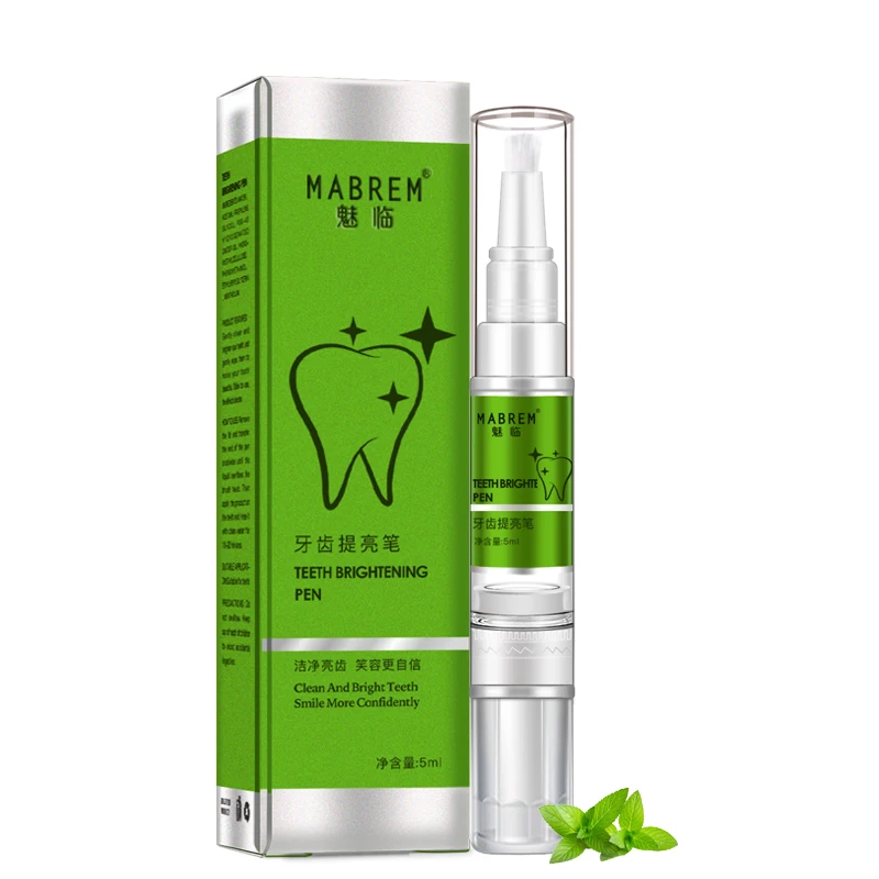 MABREM 5ml teeth brightening pen yellow stain tooth tartar serious plaque black spots removing cleaning whitening pen for smoke