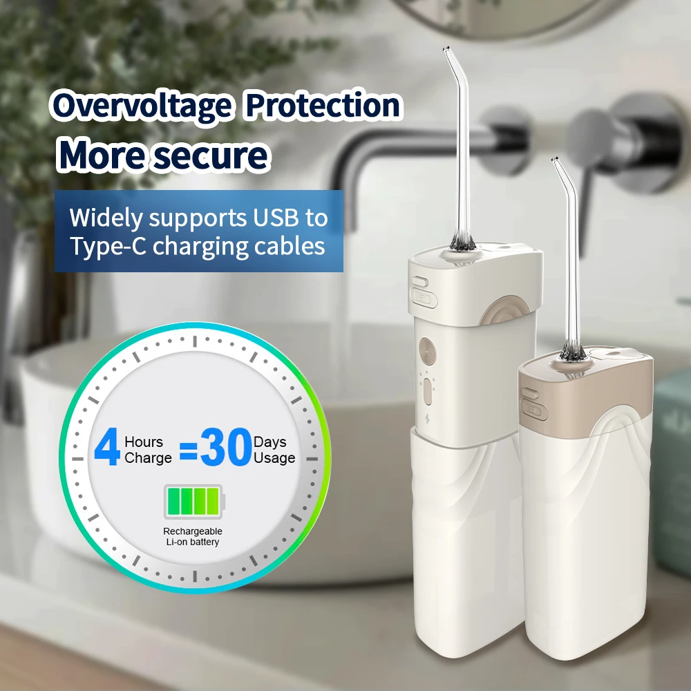 Wholesale High Quality Oral Hygiene USB Rechargeable Water Pik Flosser for Travel & Home