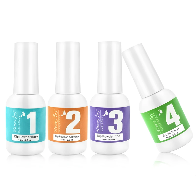 Custom Private Label Acrylic Nail Dipping Powder System Liquid nail glue Base Coat, Top Coat 15ml Refill 2OZ/8OZ