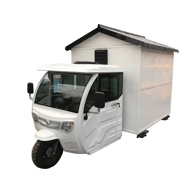 Delivery Food  use Truck Electric Motorcycle Trailer Food Scooter Cart  Frozen Petrol Engine Tuk Tuk Tricycle truck For Burger