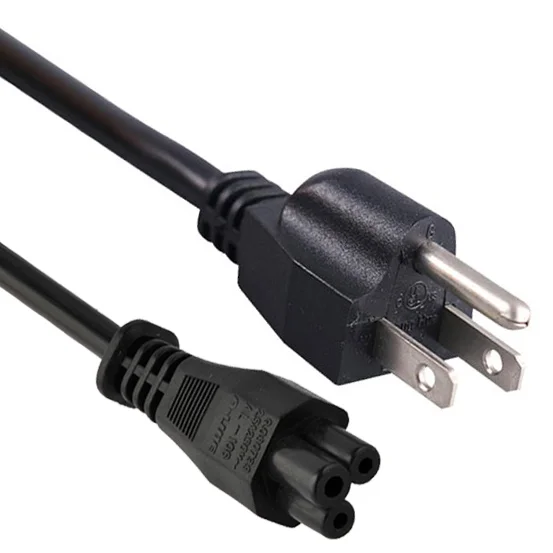 USA Standard 3-Prong Plug NEMA 5-15P  For AC Power Cord 16AWG/18AWG Cable mickey mouse power cord