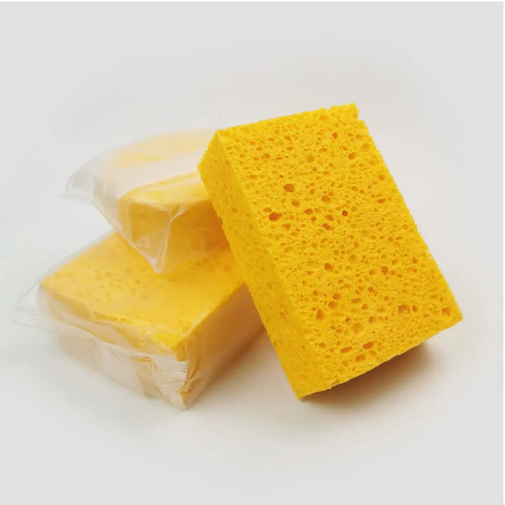 esponja para platos Naturally Degradable Car Wash Sponge Cotton Square Eco Friendly Kitchen Sponge Super Large Wood Pulp