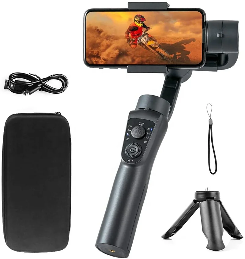  3-х осевой ручной шарнирный стабилизатор для камеры GoPro смартфонов на платформе Android спортивные начальном этапе уход за кожей лица объект отслеживания
