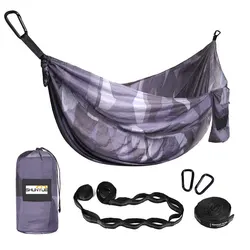 20d ultralight polyester ripstop parachute paraglider hammock fabric, single person customized army hammock with mosquito net