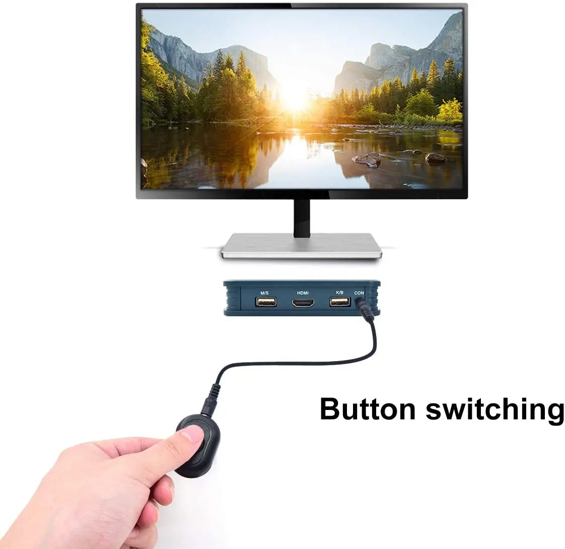  2 порта KVM USB HDMI кабель Switch 4k x 2K @ 30 Гц разрешение видео кабели и периферийный