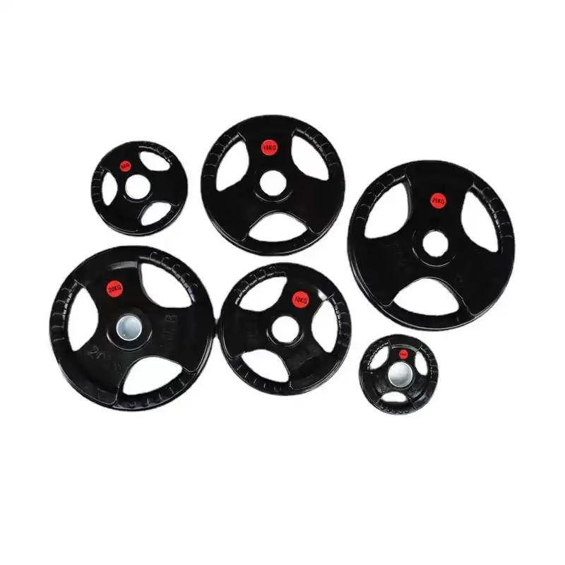 Power Lift Calibrated Weight Plate Black Rubber Weight Plate