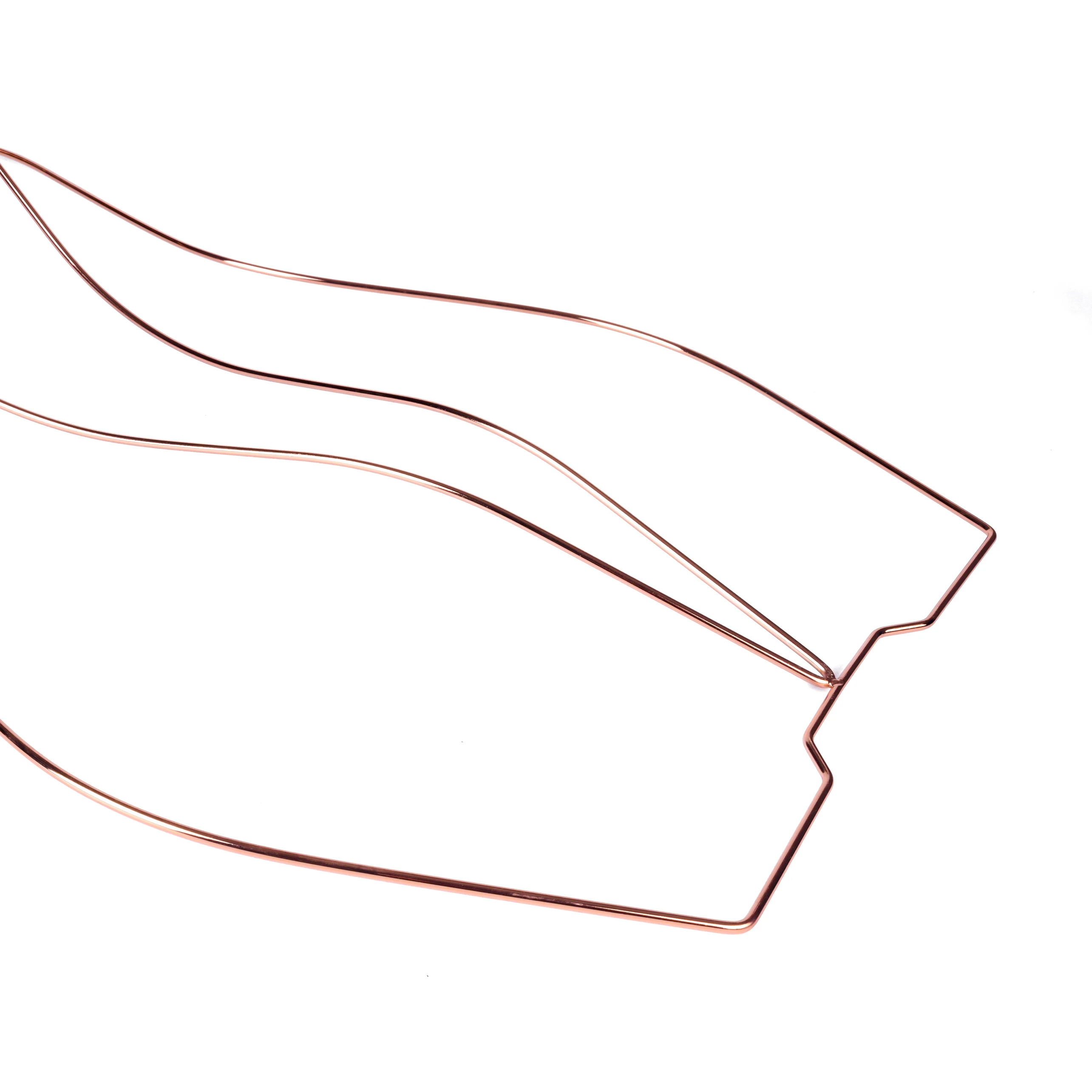 Chinese factory price copper metal body bikini hanger clothes rose gold swimwear hanger