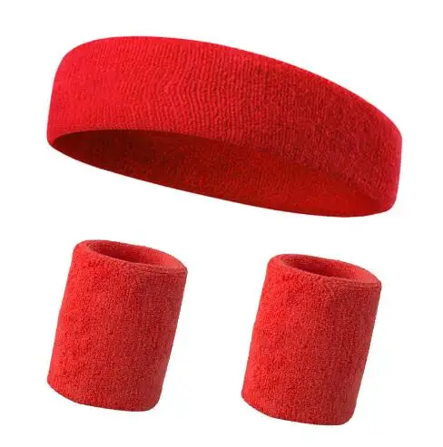 Kinsery Sports Sweatband Terry Cloth Custom Logo quick-Drying Bicep Bands Wristband and headband