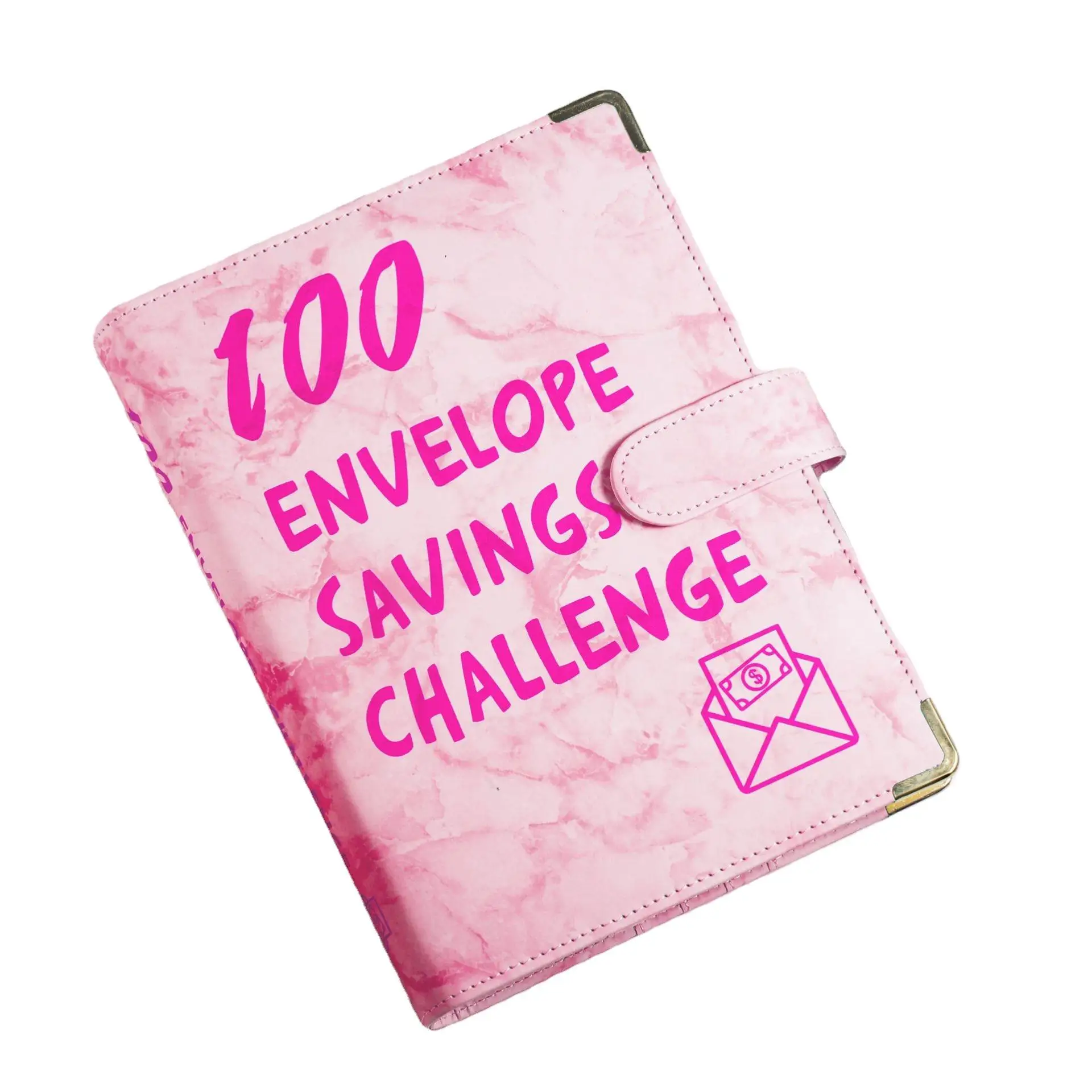 Sales promotion couples pink 100 day envelopes money cash saving challenge slips A5 budget bind notebooks pads