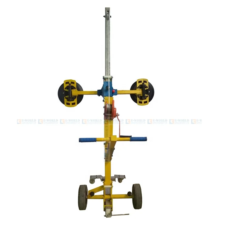 Portable P200 Vacuum Glass Lifter Can Move 200kg Glass 1.6m High Manual Control New Glass Lifter Machine Eworld Machine For Sale
