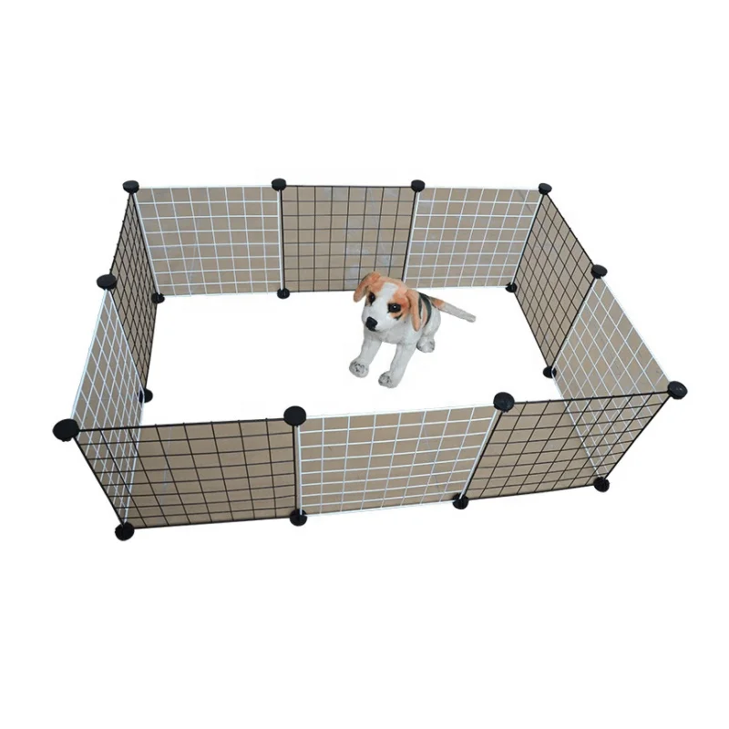 Wire Metal 8-Panel Octagon Black Enclosure Fence Exercise Kennel Crate Gate Cage Playpen