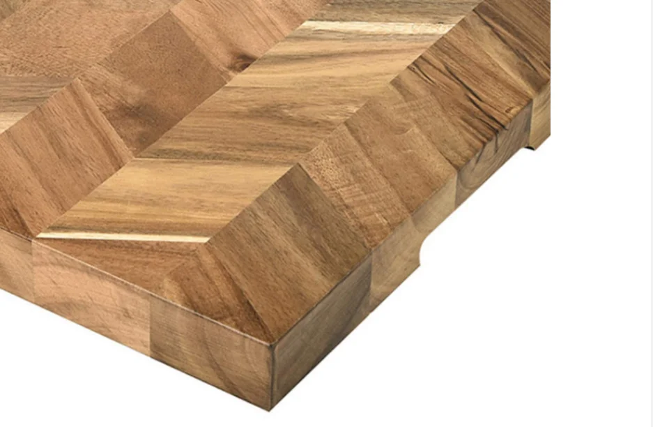 Extra Large Rectangular Block Split Thick Cut Vegetables Meat Easy Clean Acacia Wood Joint Cutting Board with LOGO engrave