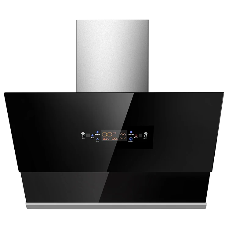 Modern Style chimney kitchen hood range stainless steel led touch Cooker Hoods Guangdong Smart wall mount RangeHood