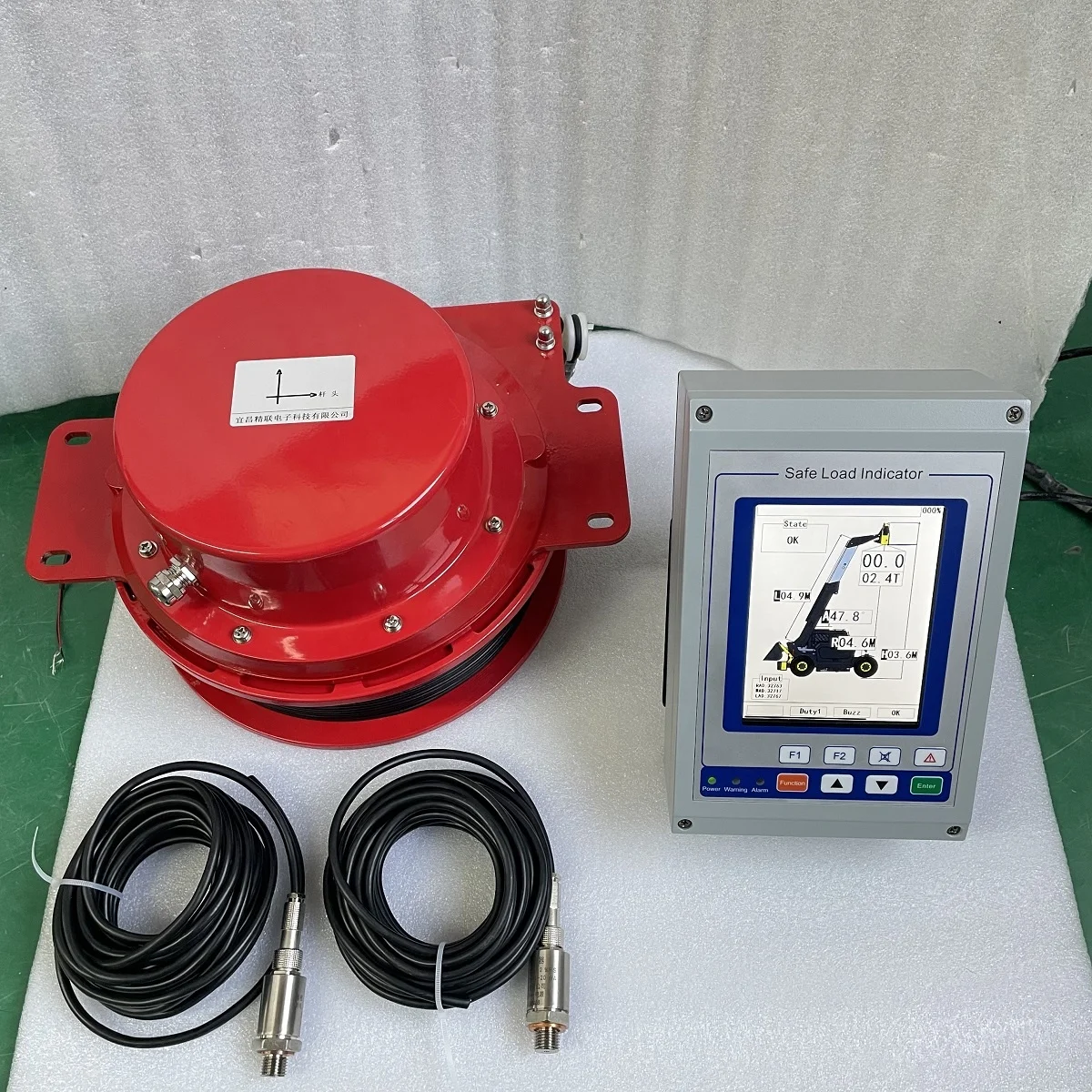 High quality load moment indicator for Telescopic Handler which uses 7 inch touch screen