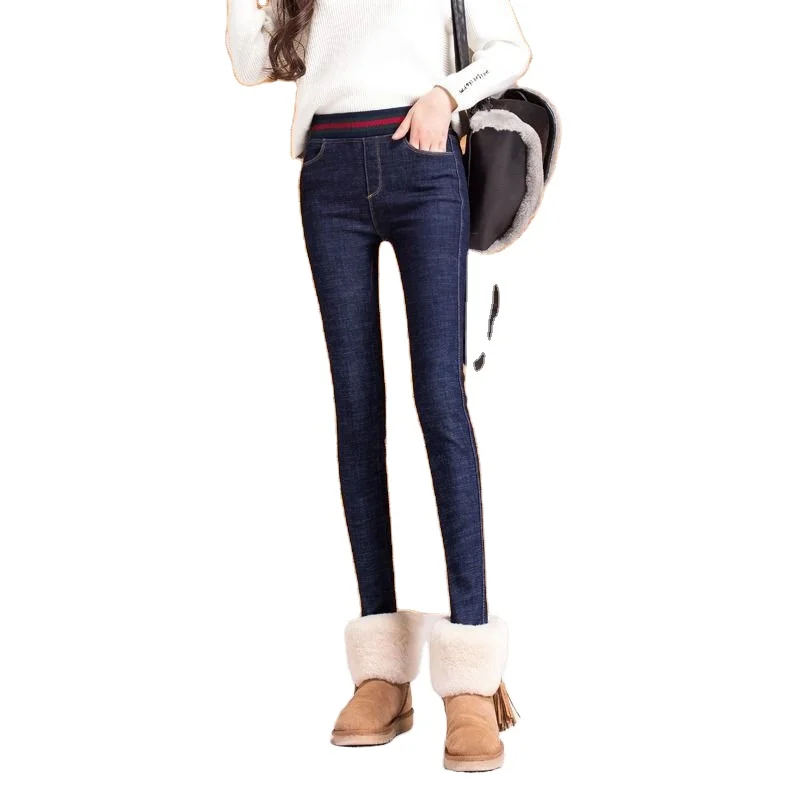 
New 2020 leggings Women wear high-waisted small velvet feet new skinny magic pencil black 