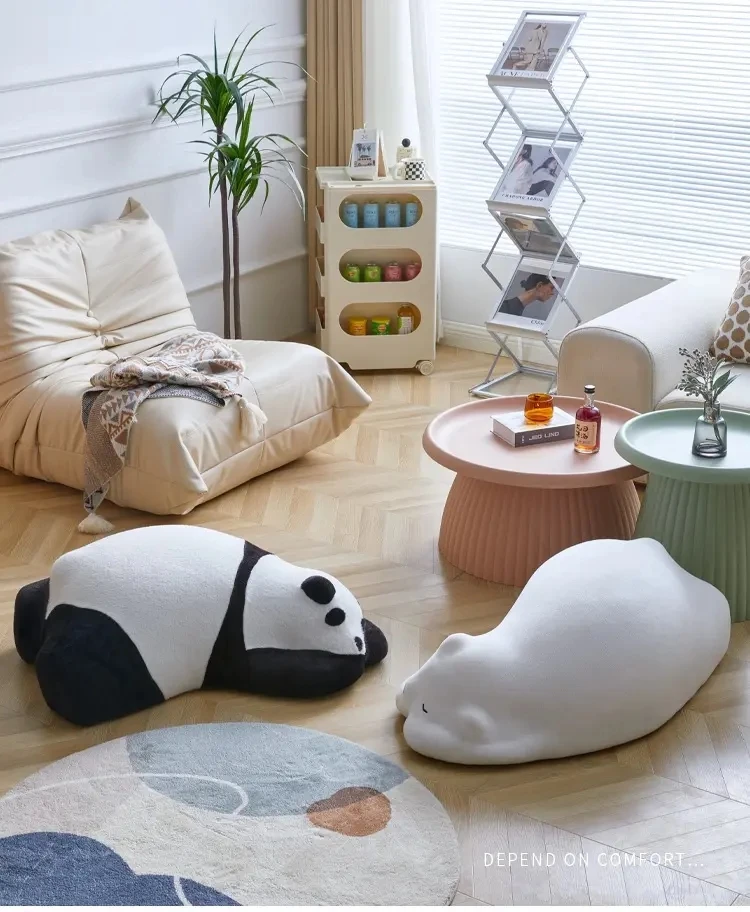 Panda sofa Home Furniture Leisure Comfortable Fabric Floor Lazy Living Room Adult Kids Sitting Rest Sofa Polar Bear Sofa