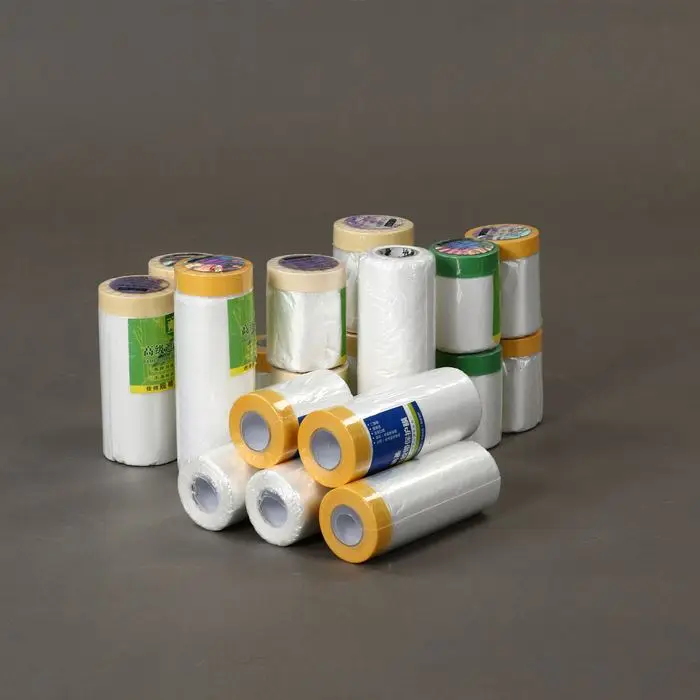 Taped For Car Surface Protection Painting Pre-Taped Masking Tape Film