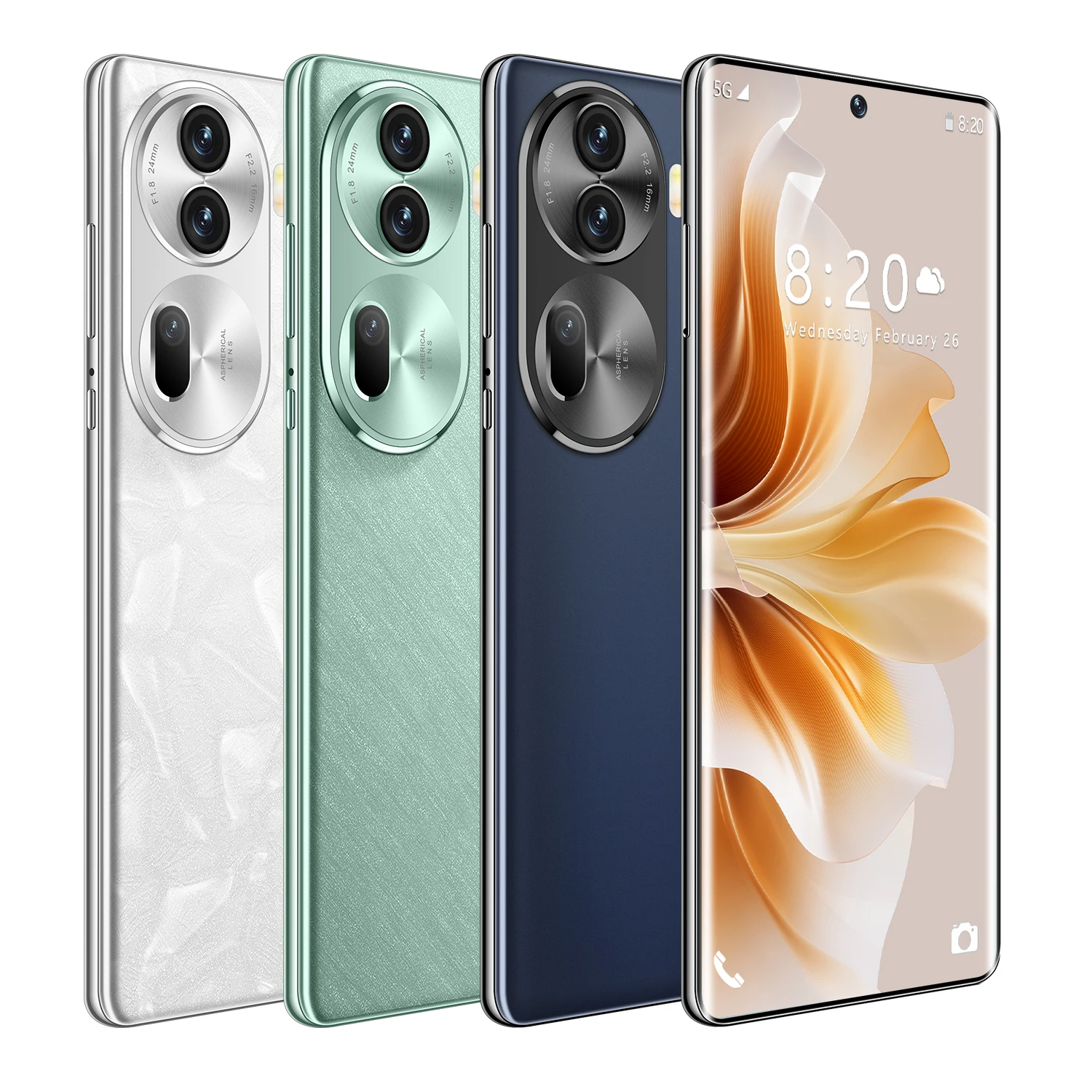 Smart Phone Renoll pro 5G 6.54 inch big screen Dual SIM Card cell phone custom smartphones android mobile phones