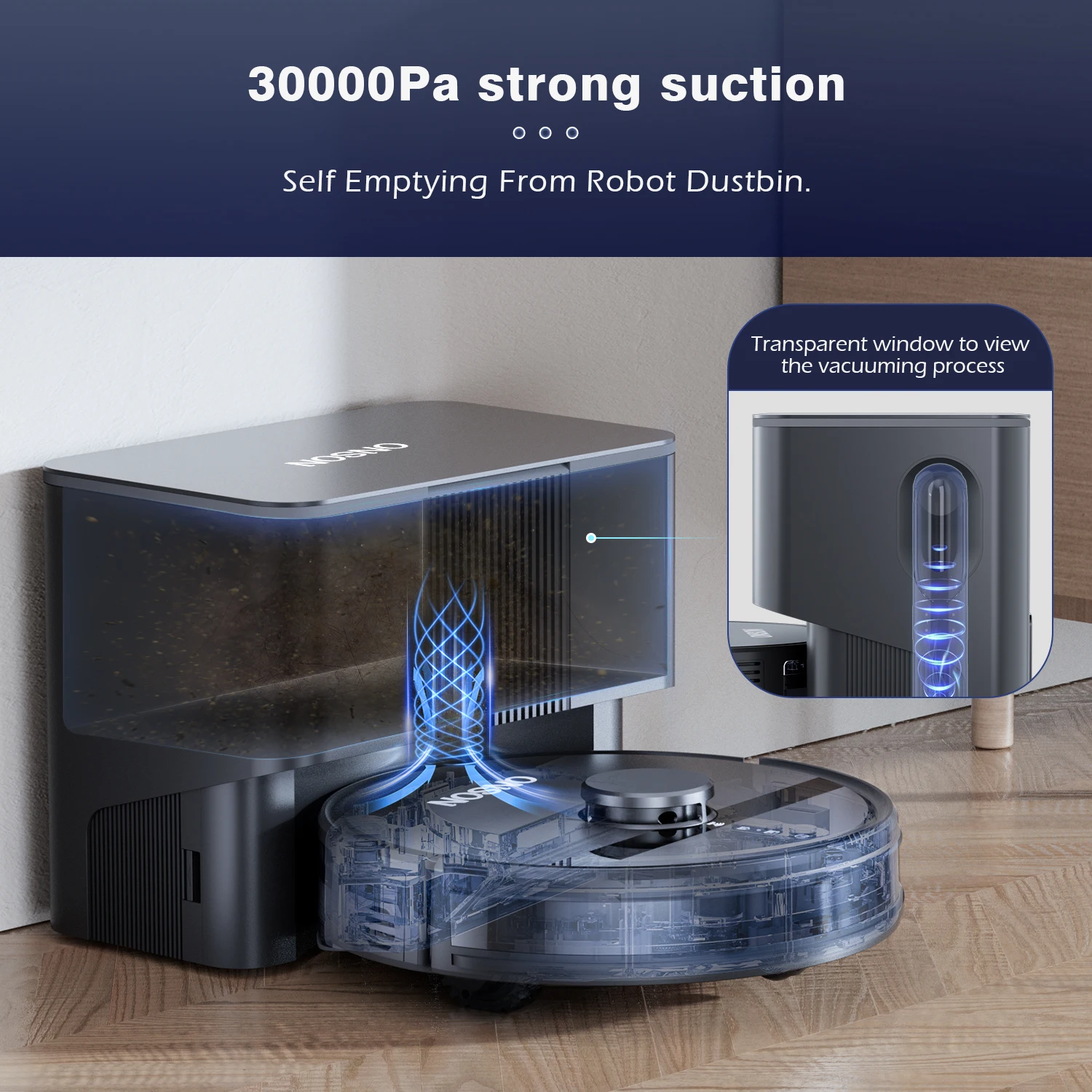 High Suction Self Empty Dust Disposal Vacuum Robot Floor Sweeping Machine Cleaner Large Home Cleaning Robot Mopping Cleaner