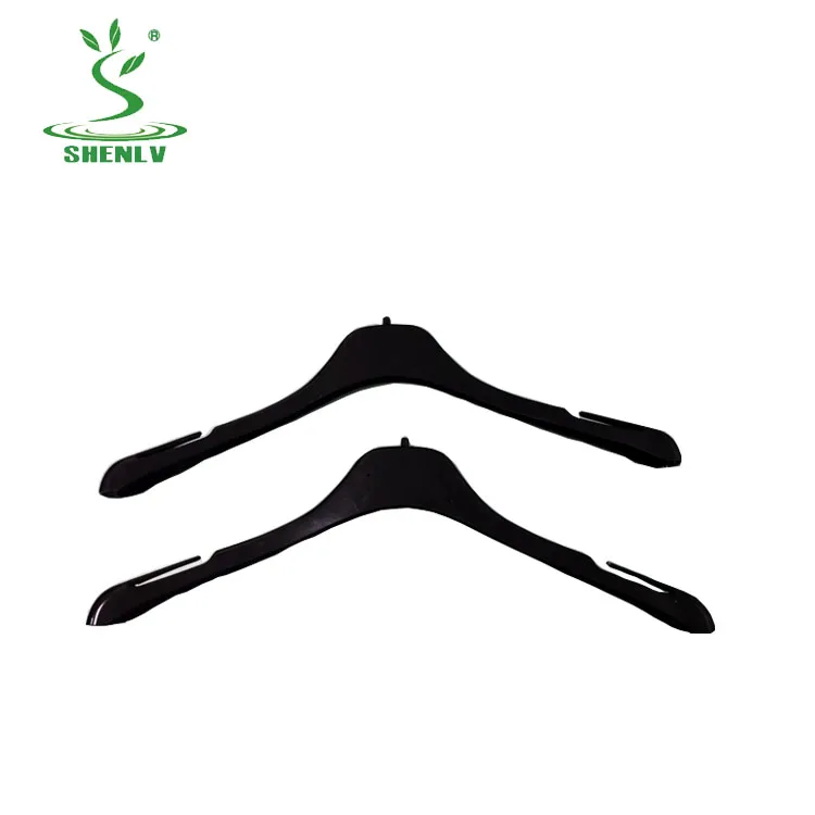 Wholesale Space Saving Black Non Slip Flocked Suit Coat Clothes Velvet Hangers