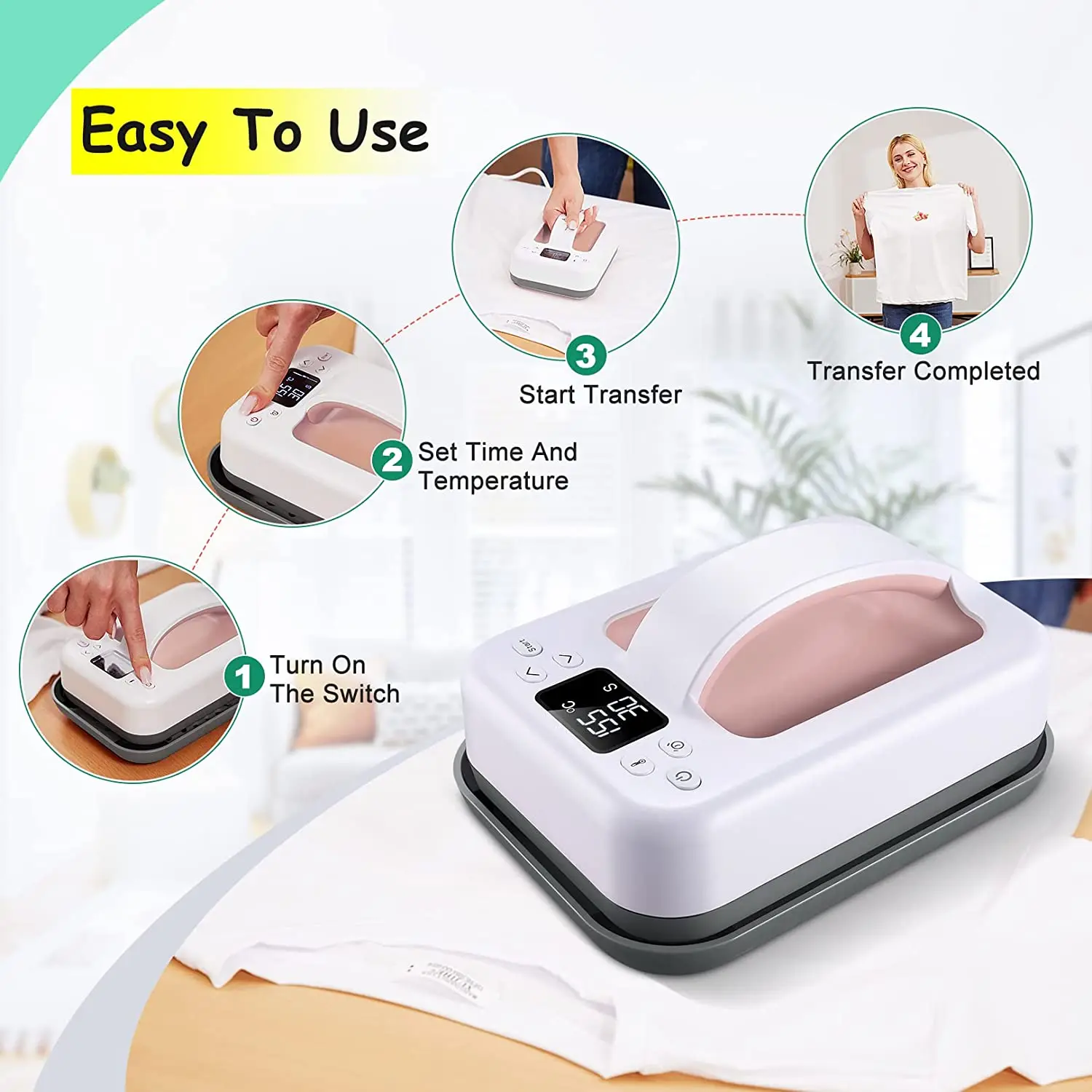 Cricut Heat Press Machine Portable Hobby Sublimation Press Cricut Easypress Mini Cricut Machine Hand Held Heat Transfer Machine