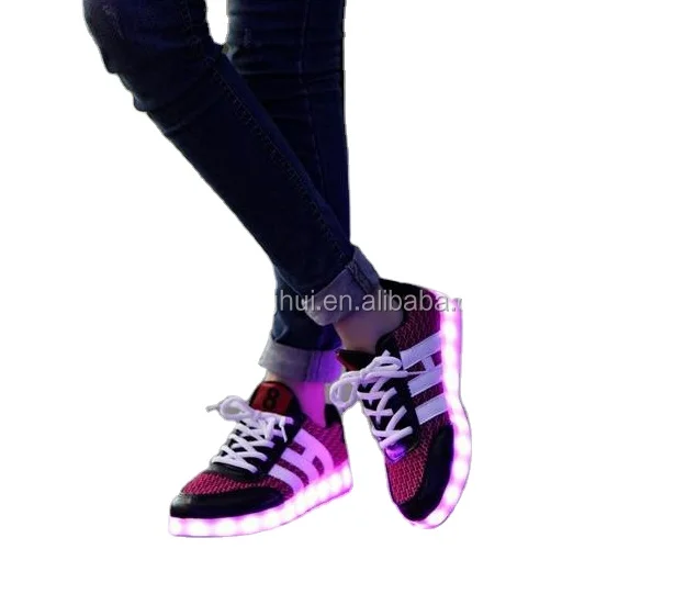 new style LED Adults Light Up Lumineuse Couples Leather sneakers For Man Women Lumineux Chaussure led shoes