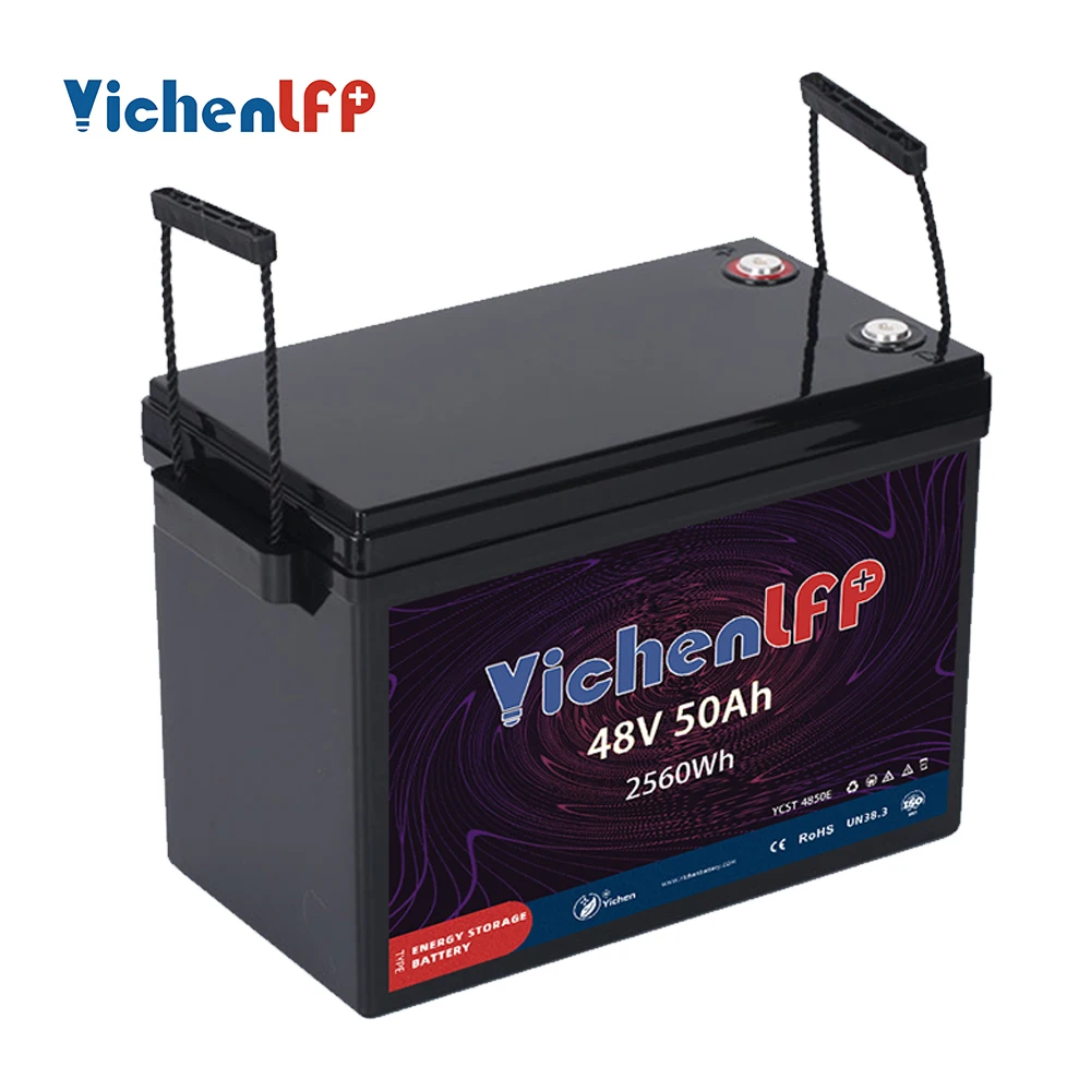 51.2V 50Ah LiFePO4 Lithium battery 6000 cycle times with BLUEtooth & Self heating function ideal for RV, home off-grid