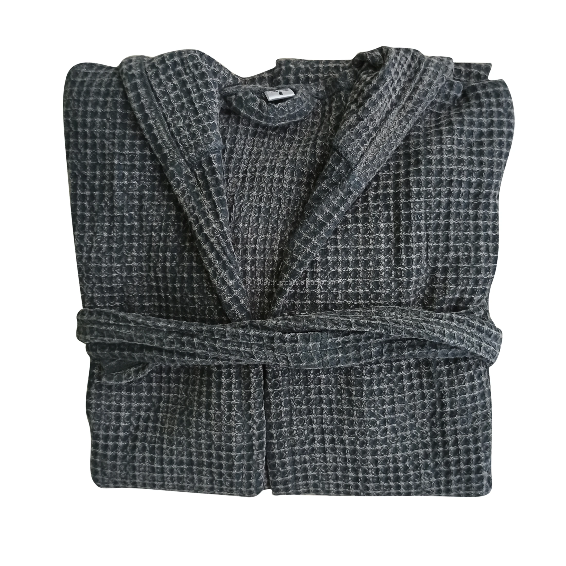 Waffle Robe, Women and Mens Cotton Bathrobe Made in Turkey Breathable fabric light weight best seller, Turkish