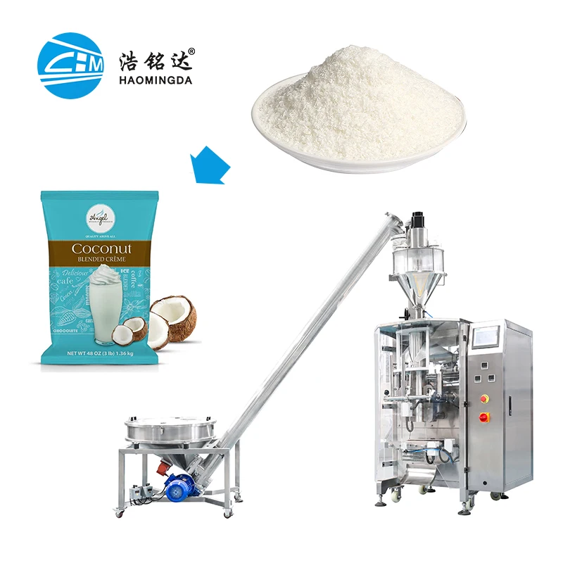 Automatic Matcha Pudding  Coconut Cocoa Powder Flour Comstarch Wheat Cassava Garri Baking Cone Verticalr  Packaging Machine
