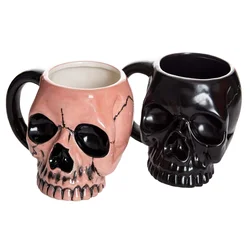 custom handmade goblet wholesale home Gothic medieval ceramic skull shaped cup