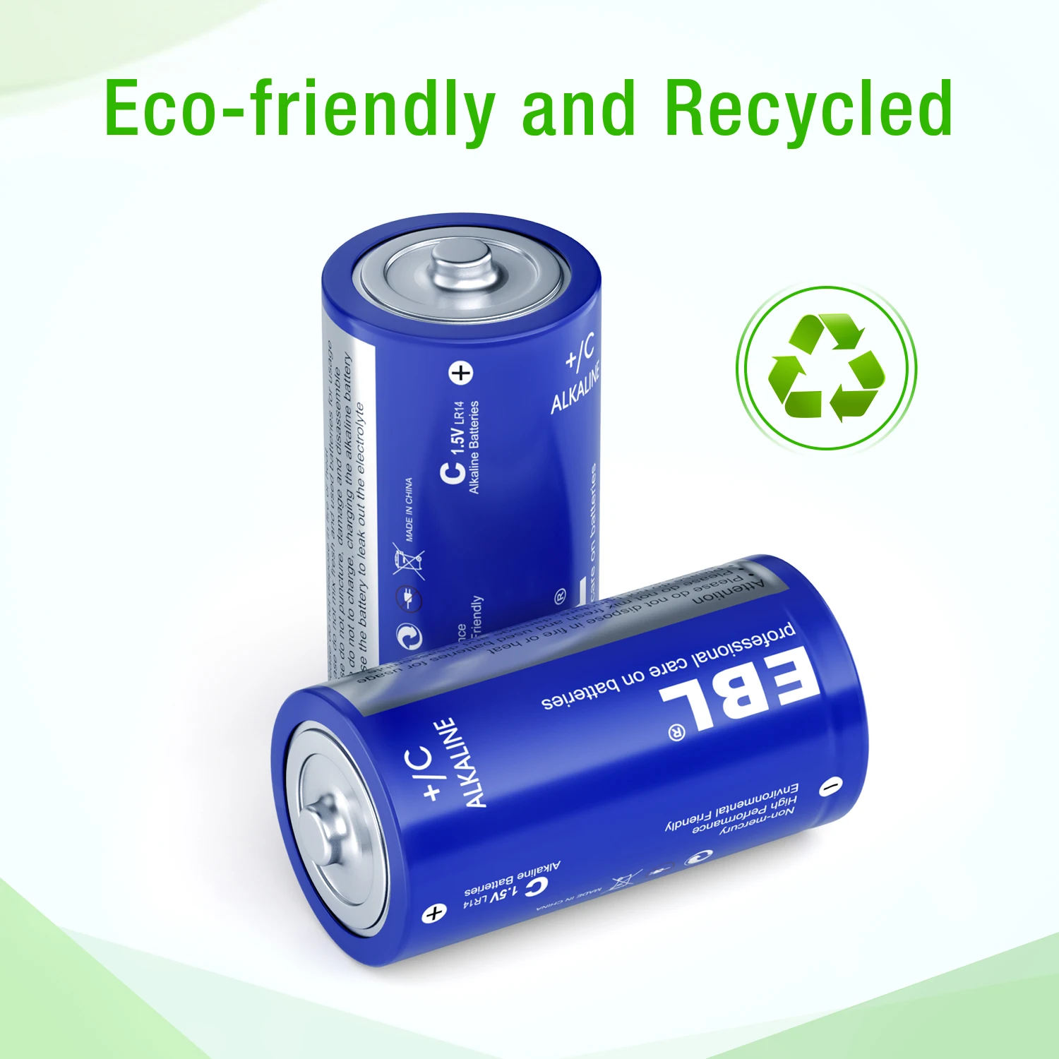 Flashlight Ebl LR14 8000Mah 1.5V C Size Um2 Dry Cell Battery 1.5V Alkaline Battery Primary Batteries