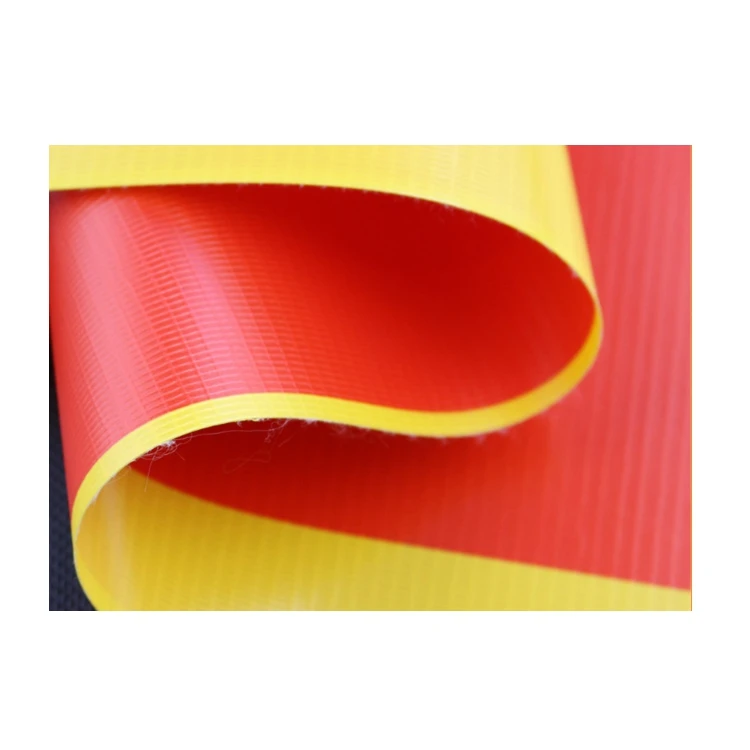 PVC Colored Strip Tarpaulin Laminated 450gsm Double Printing Stripe PVC Tarp PVC Tarpaulin Striped Awning Fabric for Car Park