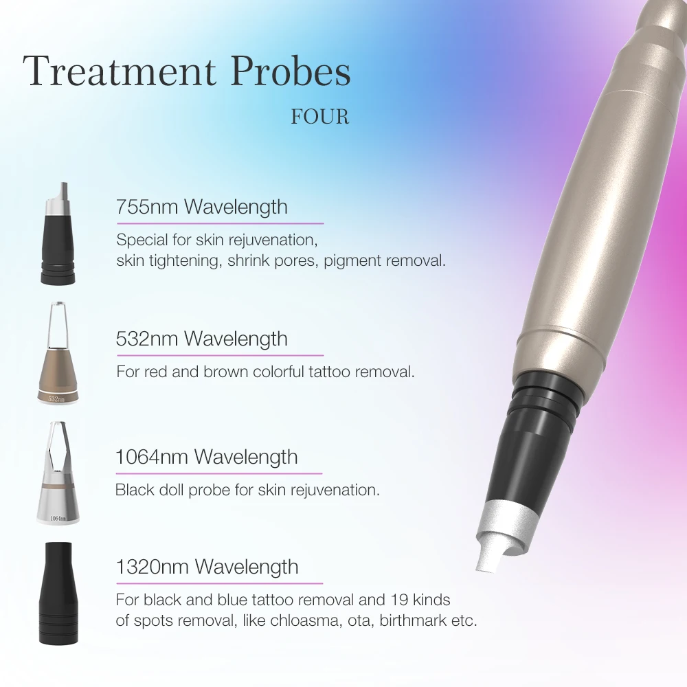 2025 Professional Picolaser Carbon Peel 450p 532 755 1320 1064 Q-Switch Nd Yag Laser Tattoo Removal Machine Picosecond