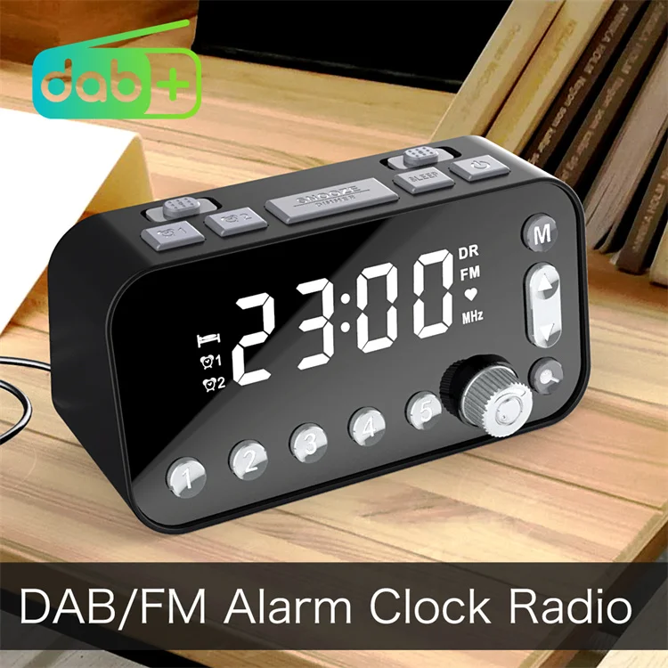 Large LED Display Sleep & Snooze Functions Alarm Clock For Bedroom Led Mirror Digital Clock