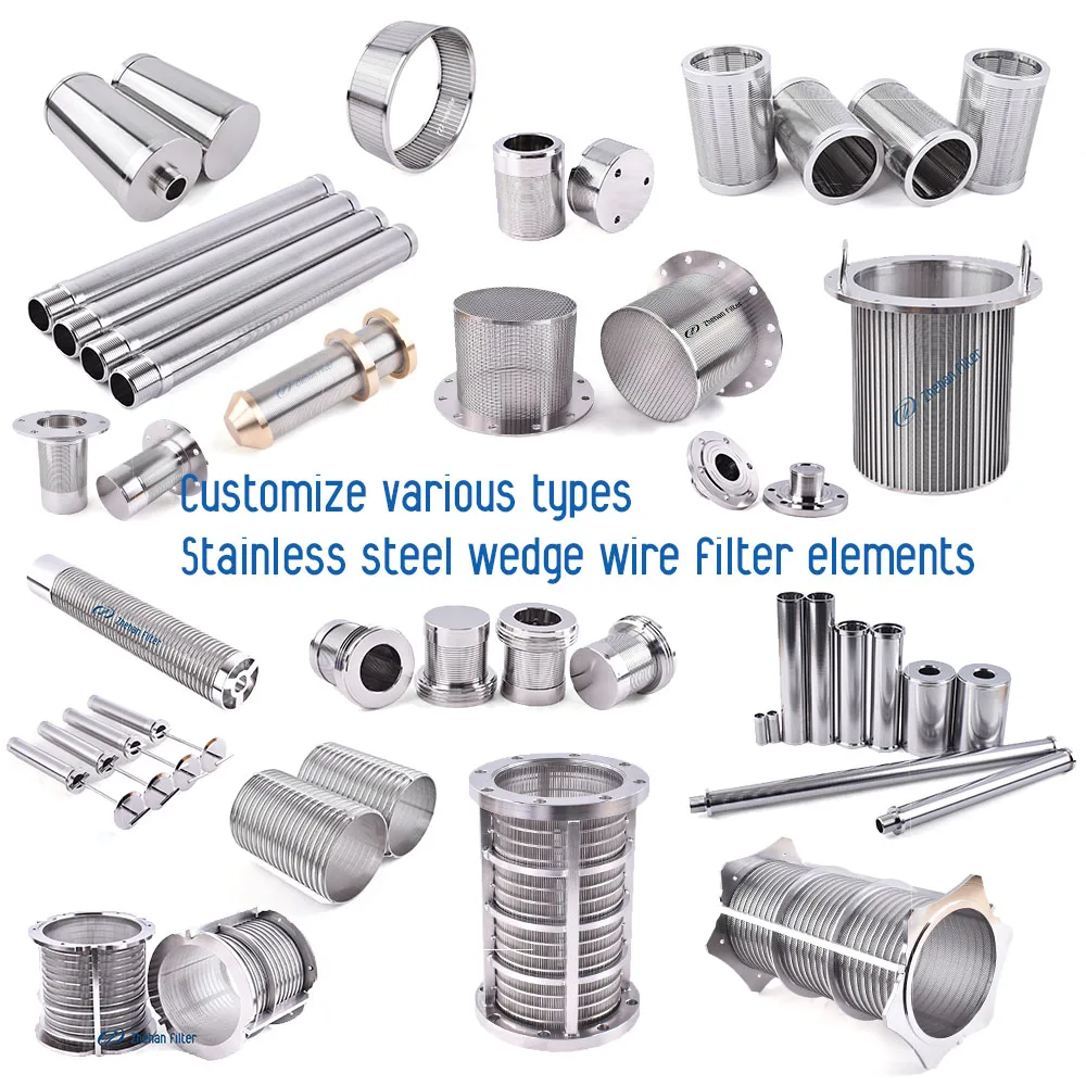 100 micron stainless steel 304 316 316l johnson filter tube wedge wire water treatment filter nozzle