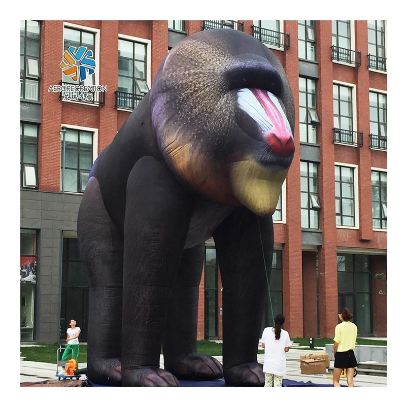 Наружная декоративная гигантская надувная Животная скульптура развлекательная рекламная модель гориллы