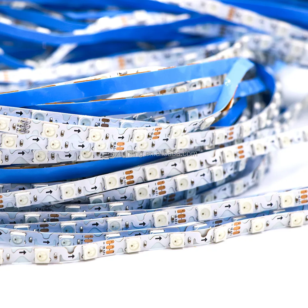 Full Color S LED Strip WS2812B 60LED DIY 5V 12v WS2812 6MM SPI Addressable Digital Bendable Zigzag RGBIC RGB LED Strip Letter