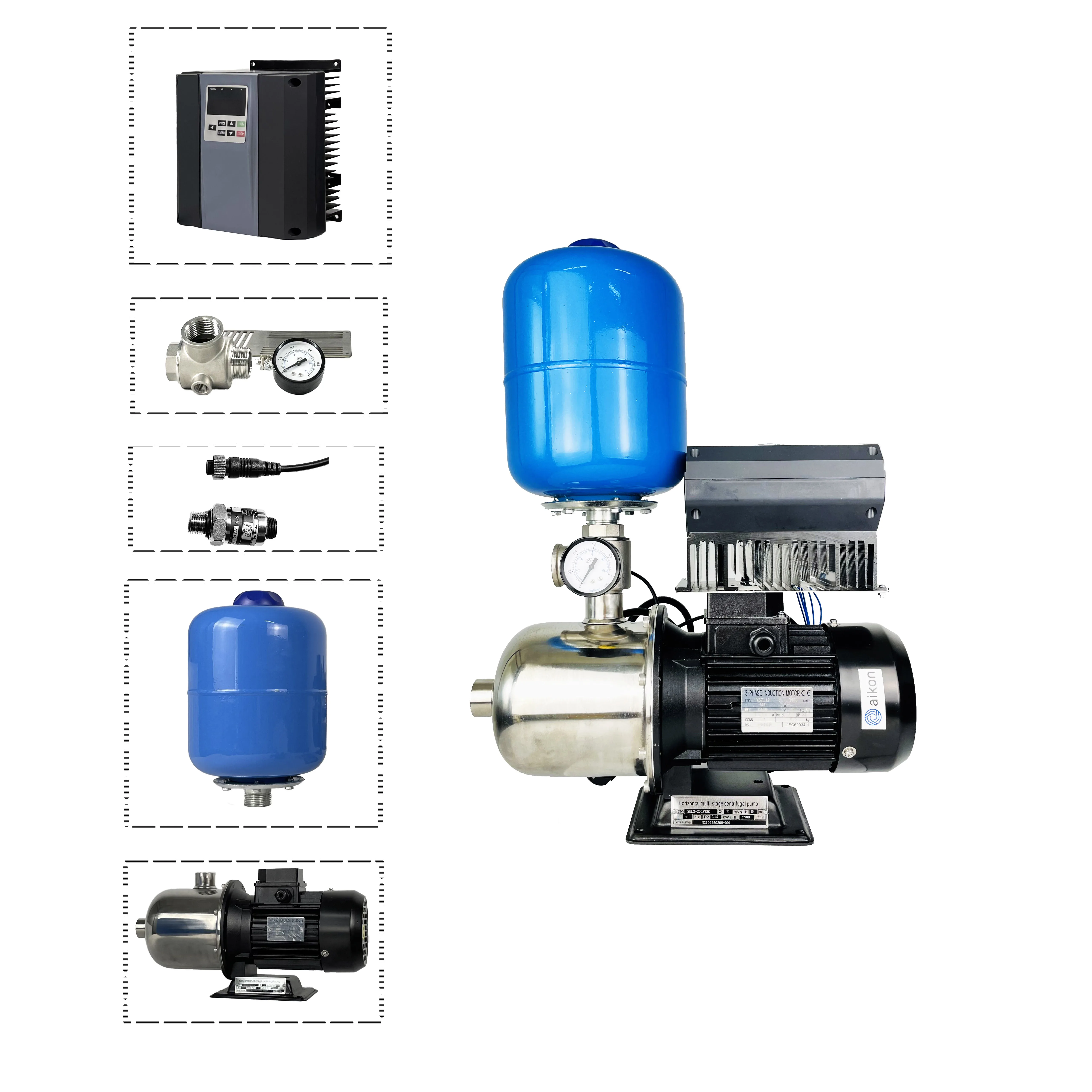 Intelligent Stainless steel centrifugal multistage pressure booster pressure pump for home