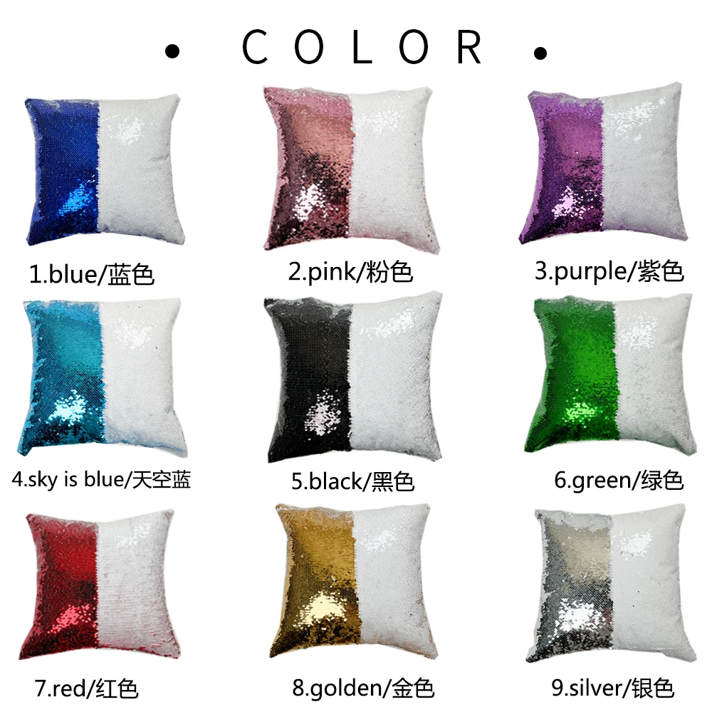 sublimation  pillow case blanks heat press  sublimations throw pillow covers cushion cover 16x16 reversible sequin pillow case