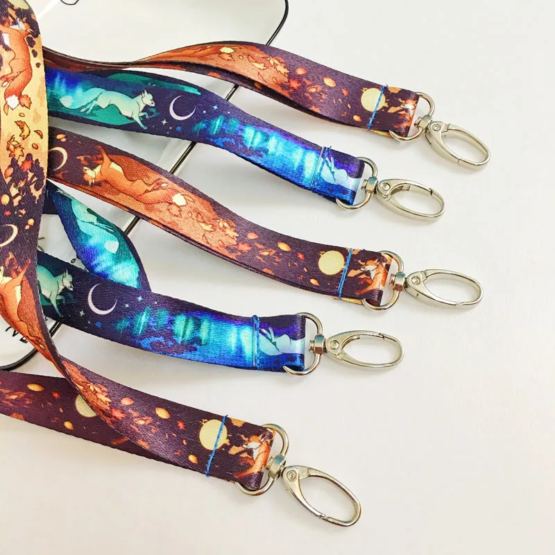 Wholesale cheap Phone Polyester Round Nylon Medal Lanyard With Custom Logo keychain