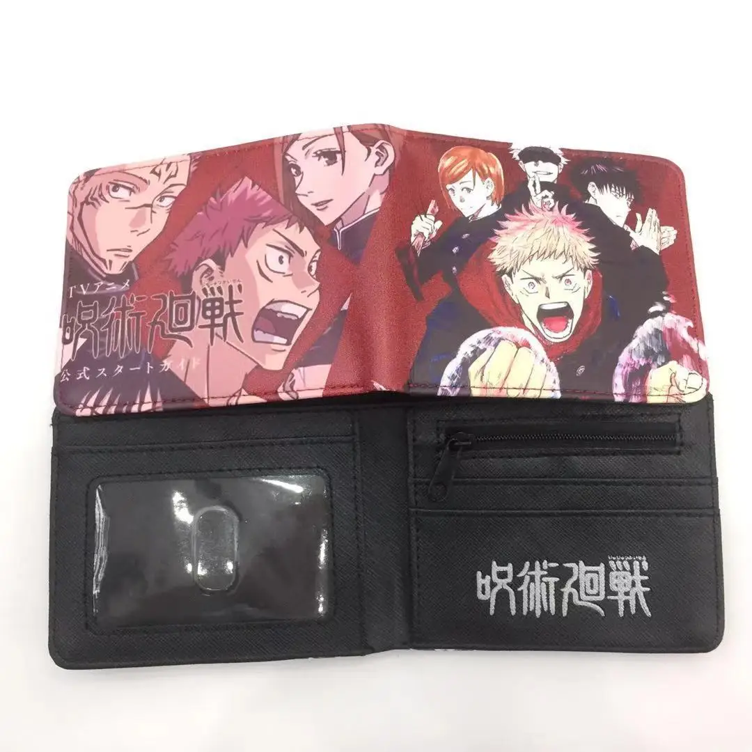 40 Styles Anime New Design Short Wallet Jujutsu Kaisen Student Coin Purse PU Leather Wallet