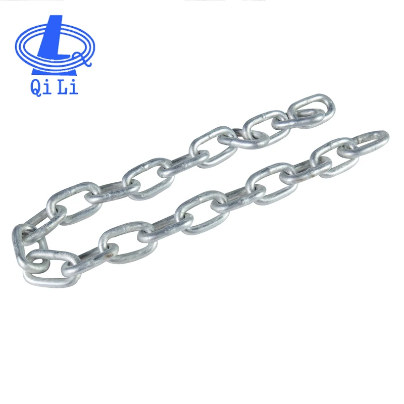 DIN766 electro galvanized short link calibrated anchor chain