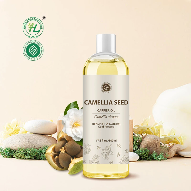 Organic Camellia Oleifera Seed Oil China For Skin Hair Face Cosmetics - 100% Pure & Natural Cold Pressed Carrier Oil | OEM 500ML