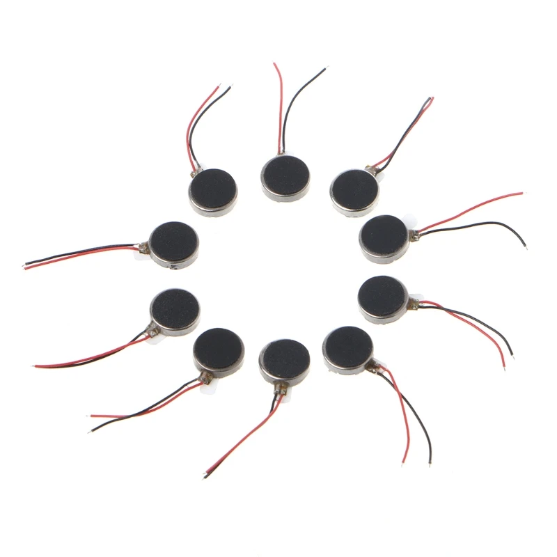 
10x DC 3V 70mA 12000-2500RPM Phone Coin Flat Vibrating Vibration Motor 