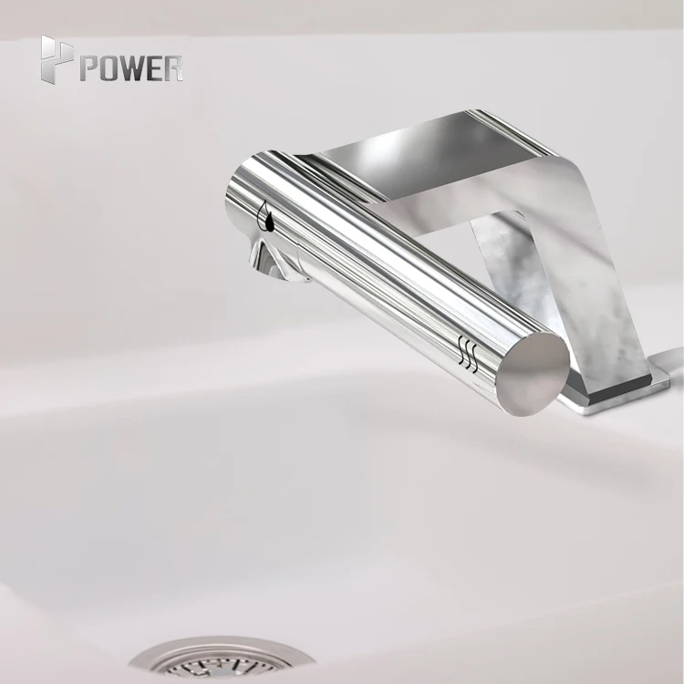 Temperature Control Commercial Kitchen Faucet Dryer Hand Copper Chrome Plated Brass Basin Faucet