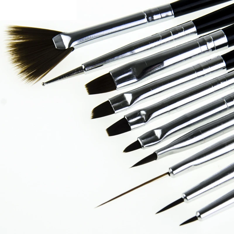 Индивидуальная блестящая жидкая пластиковая ручка kolinsky акриловая кисть для ногтей