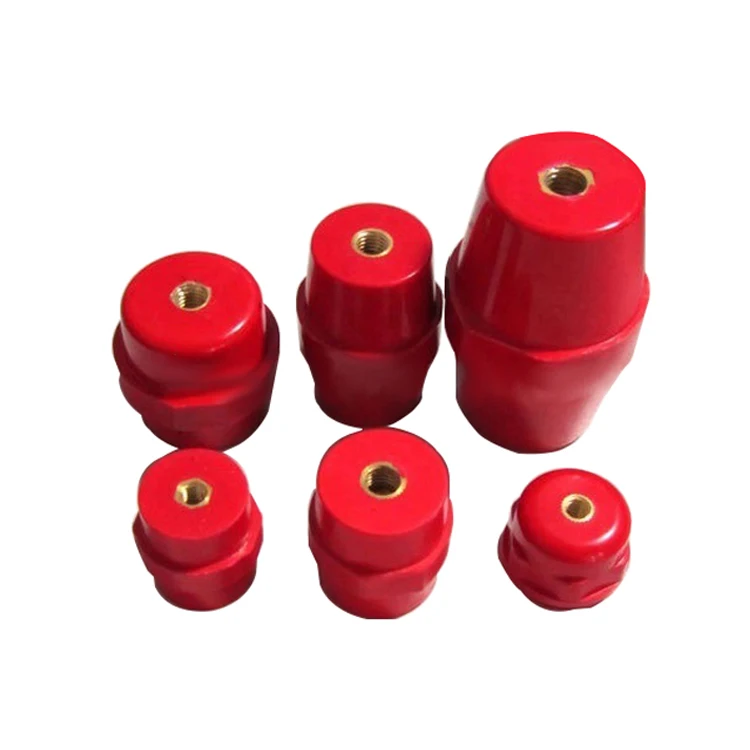 SM51 red bar busbar composite insulator , 7000v insulated silicone fiberglass 11kv pin insulator