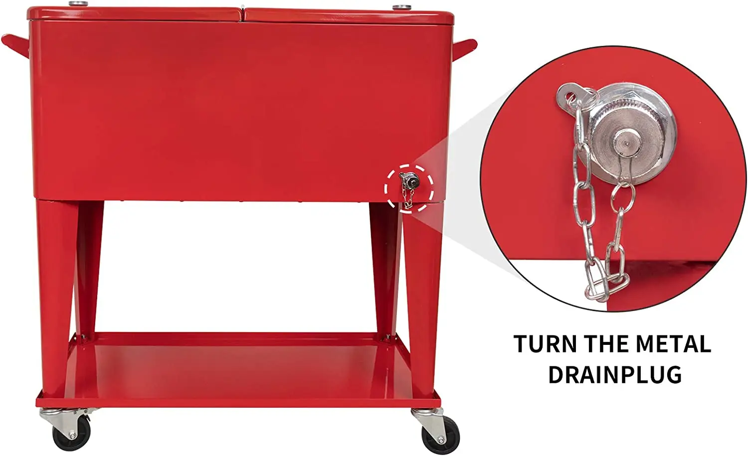 80 Quart Outdoor Mental Waterproof Ice Chest Cooler Box With Wheels Picnic Cooler Bag Reusable Ice Cooler Bag